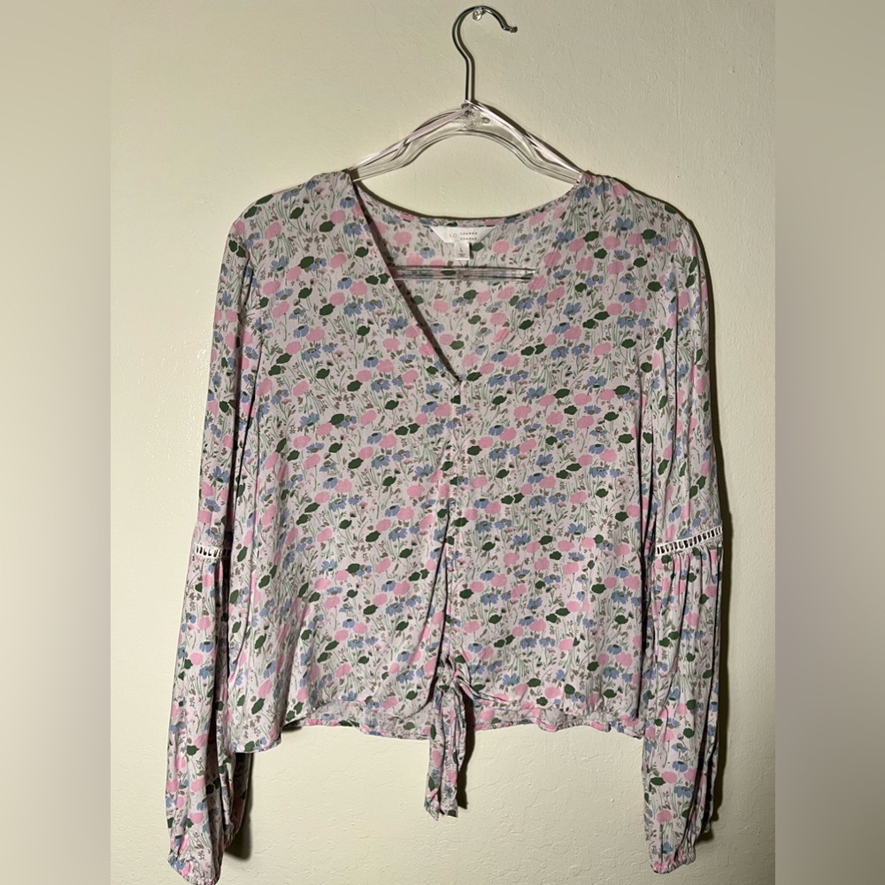 Women's Lauren Conrad Long Sleeve V-Neck Blouse